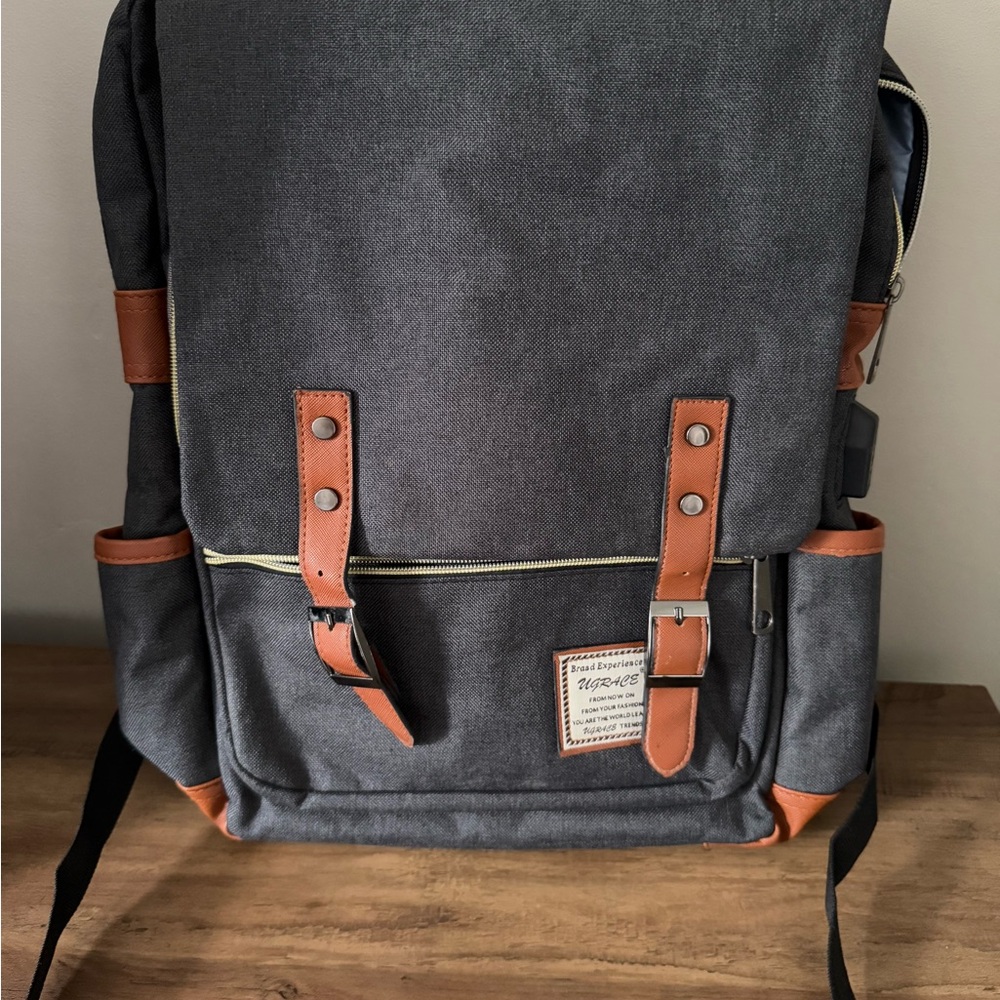 Stylish Gray and Tan Women's Backpack